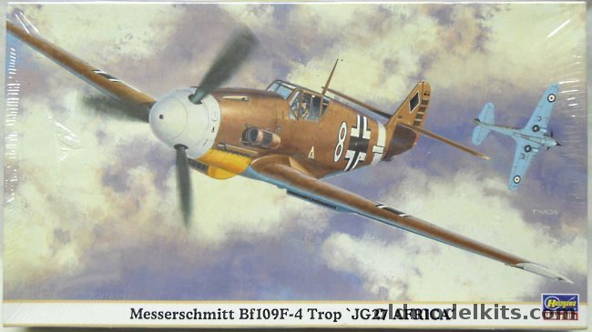 Hasegawa 1/48 Messerschmitt Bf-109 F-4 Trop JG27 Africa, 09804 plastic model kit